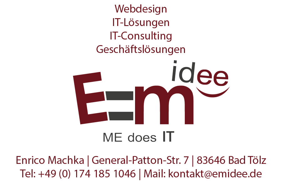 Logo Webdesign Bad Tölz - Emidee.de